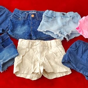 🛑EUC Bundle Girls Shorts Khaki & Jean 6 For $19